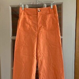 Anthropologie Wide Leg Cropped Colette Pants Size 29